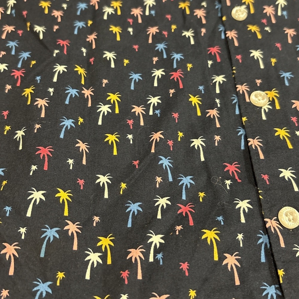 Penguin Button Up Shirt Palm Trees Heritage Slim Fit Short Sleeve Mens‎ Medium - Picture 2 of 10